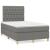 Pat box spring cu saltea, gri închis, 120x200 cm, textil GartenMobel Dekor