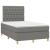 Pat box spring cu saltea, gri închis, 120x200 cm, textil GartenMobel Dekor