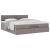 Cadru de pat otoman cu saltea Taupe 160x200cm Material GartenMobel Dekor