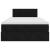 Pat otoman cu saltea, negru, 120x190 cm, catifea GartenMobel Dekor