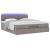 Cadru de pat otoman cu saltea Taupe 160x200cm Material GartenMobel Dekor