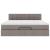 Cadru de pat otoman cu saltea Taupe 160x200cm Material GartenMobel Dekor
