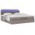 Cadru de pat otoman cu saltea Taupe 160x200cm Material GartenMobel Dekor