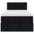 Cadru de pat otoman cu saltea țesătură neagră 90x190cm GartenMobel Dekor