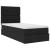 Cadru de pat otoman cu saltea țesătură neagră 90x190cm GartenMobel Dekor