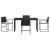 Set de masă pentru grădină 5 pcs Negru Rattan poli GartenMobel Dekor