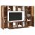Set comodă TV 8 pcs Lemn vechi 60 x 30 x 30 cm Lemn compozit GartenMobel Dekor