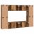Set comodă TV 8 pcs Lemn vechi 60 x 30 x 30 cm Lemn compozit GartenMobel Dekor