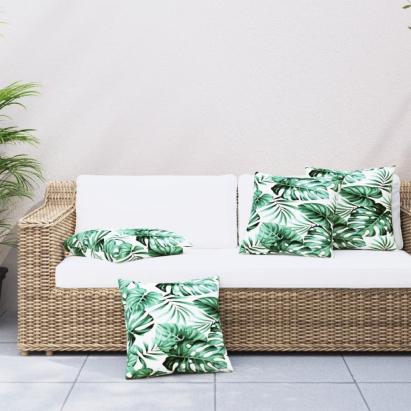 Perne de canapea, 4 buc., model frunze, 40x40 cm, textil GartenMobel Dekor