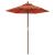 Umbrelă de soare de grădină stâlp din lemn cărămiziu 196x231 cm GartenMobel Dekor