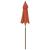 Umbrelă de soare de grădină stâlp din lemn cărămiziu 196x231 cm GartenMobel Dekor