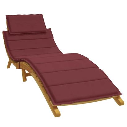 Pernă de șezlong, melanj roșu vin, 186x58x4 cm textil GartenMobel Dekor