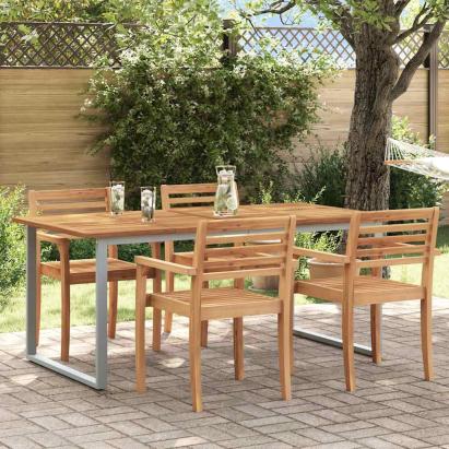 Masă de grădină pentru dining Gri 180 x 90 x 75 cm GartenMobel Dekor