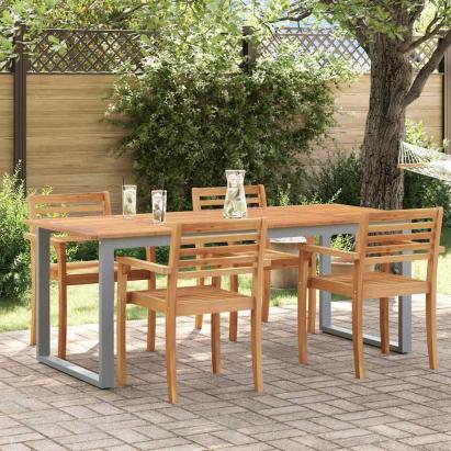 Masă de grădină pentru dining Gri 200 x 90 x 75 cm GartenMobel Dekor