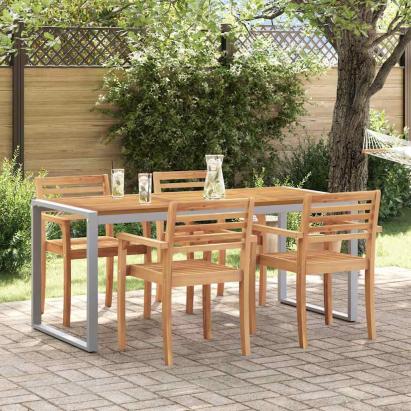 Masă de grădină pentru dining Gri 180 x 90 x 75 cm GartenMobel Dekor