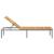 Șezlong 1-persoană Gri 200 x 55 x 35cm Lemn masiv de acacia GartenMobel Dekor