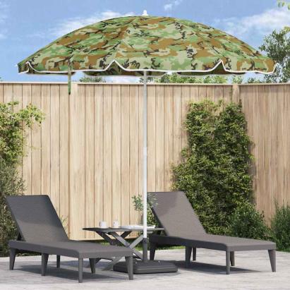 Parasol de Plajă Verde 263 x 263 x 272 cm Poliester și metal GartenMobel Dekor