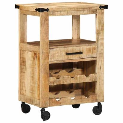Troler de Bucătărie Maro 55 x 40 x 80 cm Lemn de mango solid GartenMobel Dekor