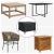 Husă pentru mobilier de exterior 82 x 82 x 50 cm material 210D GartenMobel Dekor