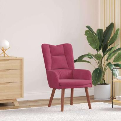 Fotoliu de relaxare bordo 63 x 67 x 94 cm Catifea GartenMobel Dekor