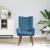 Fotoliu de relaxare albastru 63 x 67 x 94 cm Catifea GartenMobel Dekor