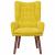 Fotoliu de relaxare Galben 63 x 67 x 94 cm Catifea GartenMobel Dekor