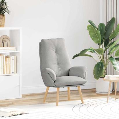 Fotoliu de relaxare Gri de nor 69 x 74 x 93 cm țesătură GartenMobel Dekor