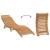 Șezlong Maro 184 x 55 x 59 cm Lemn solid de tec GartenMobel Dekor