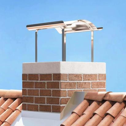Capac pentru Șemineu Argintiu 59.5 x 50 x 36.5 cm GartenMobel Dekor