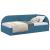 Cadru de pat colțar cu headboard albastru 90 x 200 cm Catifea GartenMobel Dekor