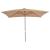 Umbrelă de soare, exterior, stâlp lemn, 200x300 cm, gri taupe GartenMobel Dekor