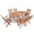 Set mobilier de exterior, 7 piese, lemn masiv de tec GartenMobel Dekor