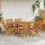 Set mobilier de exterior, 7 piese, lemn masiv de tec GartenMobel Dekor