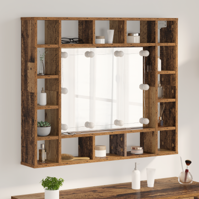 Dulap cu oglindă Lemn vechi 91 x 15 x 76.5 cm Lemn compozit GartenMobel Dekor