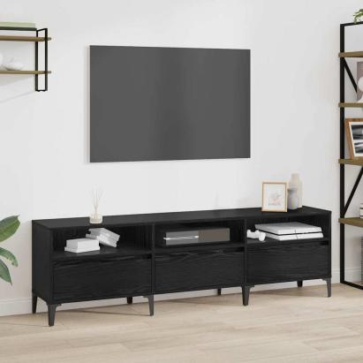 Cabinet TV Stejar negru 150 x 30 x 44.5 cm Lemn compozit GartenMobel Dekor