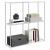 Raft de depozitare cu raft alb 43 x 27 x 90 cm Aluminiu GartenMobel Dekor
