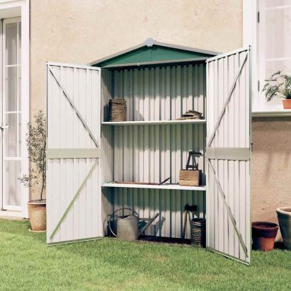 Magazie de grădină, verde, 116x45x175 cm, oțel zincat GartenMobel Dekor