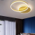 Lustra LED Dario, 2 Cercuri, 36W, Lumina Rece/Calda/Neutra, Auriu ModernLight Concept