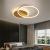 Lustra LED Dario, 2 Cercuri, 36W, Lumina Rece/Calda/Neutra, Auriu ModernLight Concept