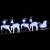 Renii LED 5 pcs Alb țesătură GartenMobel Dekor
