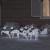 Renii LED 7 pcs Alb țesătură GartenMobel Dekor
