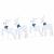 Renii LED 4 pcs Argintiu 45 x 19 x 65 cm țesătură GartenMobel Dekor