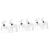 Renii LED 6 pcs Argintiu 45 x 19 x 65 cm țesătură GartenMobel Dekor