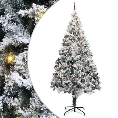 Bradul de Crăciun artificial pre-luminat cu set de mingi Verde GartenMobel Dekor