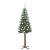 Brad de Crăciun subțire cu 300 LED Verde și alb 180 cm GartenMobel Dekor