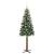 Brad de Crăciun subțire cu 300 LED Verde și alb 180 cm GartenMobel Dekor