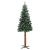 Brad de Crăciun subțire cu 300 LED Verde și alb 180 cm GartenMobel Dekor