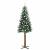 Brad de Crăciun subțire cu 300 LED Verde și alb 210 cm GartenMobel Dekor