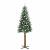 Brad de Crăciun subțire cu 300 LED Verde și alb 210 cm GartenMobel Dekor