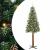 Brad de Crăciun subțire cu 300 LED Verde și alb 210 cm GartenMobel Dekor